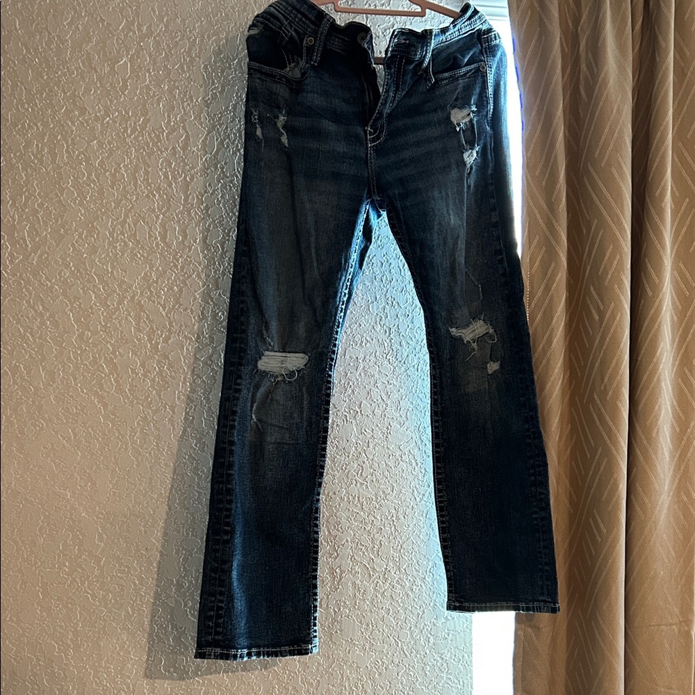 BKE Men's Blue Bootcut Jeans